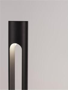 Nova Luce Venkovní sloupkové svítidlo ELLERY černý hliník a akryl LED 12W 3000K IP65