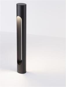 Nova Luce Venkovní sloupkové svítidlo ELLERY černý hliník a akryl LED 12W 3000K IP65