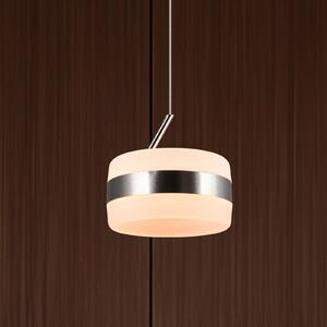 Trio Lighting LED závěsné světlo Dios, niklová barva, Ø 15 cm, kov,, stmívatelný, Hliník / šedá / zinek, Obývací pokoj / jídelna, kov, Moderní
