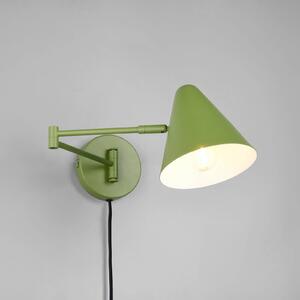 Trio Lighting Nástěnné světlo Cosima, zelené, výška 54 cm, kov, Zelená, Obývací pokoj / jídelna, kov, Moderní