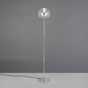 Trio Lighting LED stojací lampa Flynt, výška 130 cm, chromová barva, kov,, stmívatelný, Chrom / stříbro, Obývací pokoj / jídelna, kov, Moderní