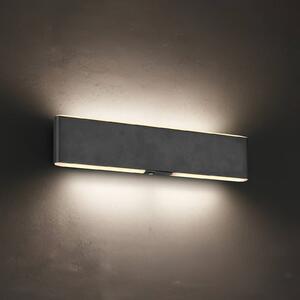 Trio Lighting LED akumulátorové nastěnné světlo Conchita, šířka 32 cm, černá, kov, stmívatelný, Černá, Obývací pokoj / jídelna, kov, Moderní