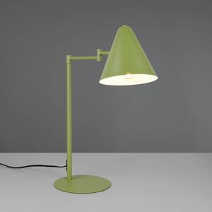 Trio Lighting Stolní lampa Cosima, zelená, výška 50 cm, kov, Zelená, Obývací pokoj / jídelna, kov, Moderní