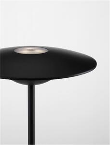 Nova Luce Venkovní stolní lampa FABIO černý litý hliník a matný akryl LED 2W 3000K 5V DC 83st. IP54 vypínač na těle / USB kabel
