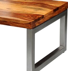 Konferenční stolek Modern z masivního dřeva - ocelové nohy