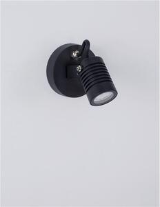 Nova Luce Venkovní nástěnné svítidlo FEND černý hliník a sklo LED 5W 3000K 21st. IP65
