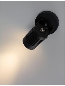 Nova Luce Venkovní nástěnné svítidlo FEND černý hliník a sklo LED 10W 3000K 24st. IP65