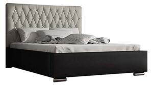 Čalouněná postel REBECA, Siena06 s knoflíkem/Dolaro08, 140x200