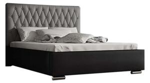 Čalouněná postel REBECA + rošt, Siena04 s knoflíkem/Dolaro08, 180x200
