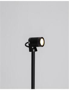 Nova Luce Venkovní sloupkové svítidlo FEND černý hliník a sklo LED 5W 3000K 21st. IP65