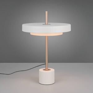 Trio Lighting LED stolní lampa Keaton, světle šedá, výška 45 cm, kov,, stmívatelný, Hliník / šedá / zinek, Obývací pokoj / jídelna, kov