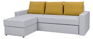 Gibmeble rohová sedačka Domino GRAY + barevné varianty: šedá/žlutá