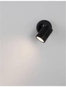 Nova Luce Venkovní nástěnné svítidlo FEND černý hliník a sklo LED 10W 3000K 24st. IP65