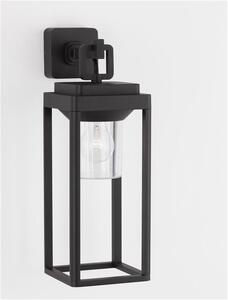 Nova Luce Venkovní nástěnné svítidlo FIGO antracitový hliník a čirý akryl E27 1x12W IP65