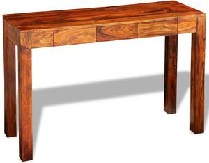 Konzolový stolek Trapani z masivního sheeshamu se 3 zásuvkami | 80 cm