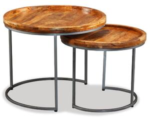 Odkládací stolek Montreal - 2dílný | masivní dřevo