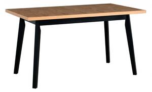 Drewmix jídelní stůl OSLO 5 + deska stolu grandson, podstava stolu grafit, nohy stolu černá