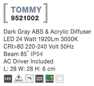 Venkovní LED svítidlo Tommy 28 Tmavě šedé