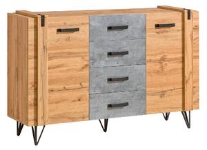 Komoda typ LO5 Lorinda (dub wotan + beton milenium)