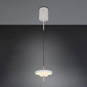 Trio Lighting Závěsné LED světlo Keaton, světle šedé, Ø 20 cm, kov,, stmívatelný, Hliník / šedá / zinek, Obývací pokoj / jídelna, kov