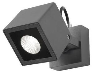 Nova Luce Venkovní reflektor FOCUS tmavě šedý hliník a sklo Osram LED 6W 3000K 44st. IP54