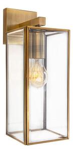 Nova Luce Nástěnné svítidlo FLAVIO antický kov mosaz čiré sklo E27 1x12W