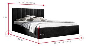 Čalouněná postel LUCY 2, 120x200, trinity 30