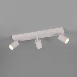 Trio Lighting Stropní bodové světlo Soka, světle šedé, délka 50 cm, kov, 3-křídlový., stmívatelný, Hliník / šedá / zinek, Obývací pokoj / jídelna, kov, Moderní