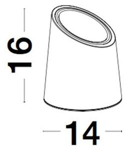Nova Luce Venkovní sloupkové svítidlo FOX bílá pískovec skleněný difuzor GU10 1x7W IP65