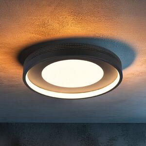 Trio Lighting LED stropní svítidlo Solea, matná černá, Ø 40 cm, plast, Černá, Obývací pokoj / jídelna, Plast, Moderní