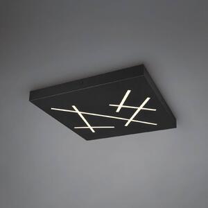 Trio Lighting LED stropní svítidlo Snip, matná černá, délka 50 cm, kov,, stmívatelný, Černá, Obývací pokoj / jídelna, kov, Moderní