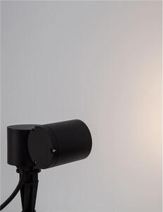 Nova Luce Venkovní svítidlo s bodcem FOCUS černý hliník skleněný difuzor GU10 1x7W IP54