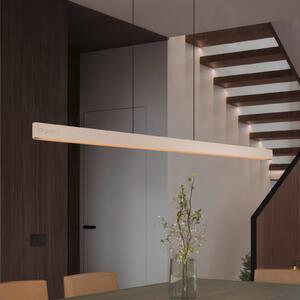 Trio Lighting LED závěsné světlo Donegal, béžové, délka 150 cm,, stmívatelný, Krémová / jantar, Obývací pokoj / jídelna, kov, Moderní