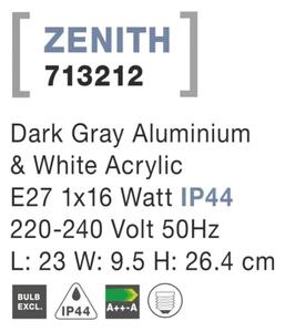 Venkovní zahradní svítidlo Zenith A 23 Tmavě šedé