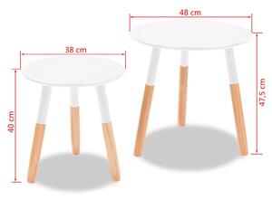 Konferenční stolky Simple - 2 kusy | bílá