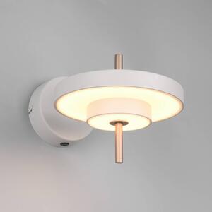 Trio Lighting LED nástěnné světlo Keaton, světle šedá, Ø 20 cm, kov,, stmívatelný, Hliník / šedá / zinek, Obývací pokoj / jídelna, kov