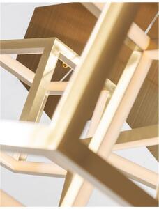 Nova Luce Závěsné svítidlo GABBIA zlatý hliník a silikon LED 110W 3000K stmívatelné