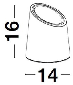 Nova Luce Venkovní sloupkové svítidlo FOX tmavě šedý pískovec skleněný difuzor GU10 1x7W IP65