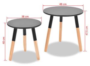 Konferenční stolky Simple - 2 kusy | černá