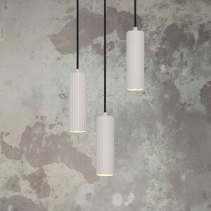 Trio Lighting Závěsné světlo Soka, světle šedá, Ø 28 cm, kov, 3ramenná., stmívatelný, Hliník / šedá / zinek, Obývací pokoj / jídelna, kov, Moderní