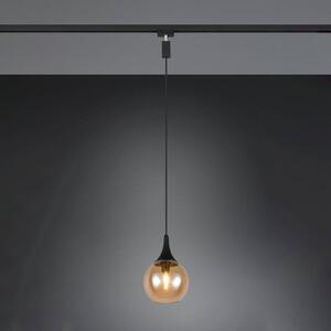 Trio Lighting Závěsné světlo LUMINA pro DUOline, jantarová barva, stmívatelný, Krémová / jantar, Obývací pokoj / jídelna, Sklo, Moderní