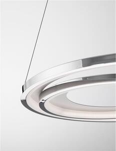 Nova Luce Závěsné svítidlo GALAXY chromovaný hliník bílá akryl LED 47.5W 3000K stmívatelné