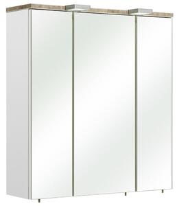 SKŘÍŇKA SE ZRCADLEM, bílá, 65/70/20 cm Xora - Zrcadlové skříňky