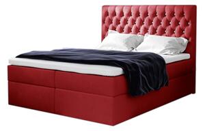 Čalouněná postel boxspring TOMIO + topper, 180x200, jasmine 60