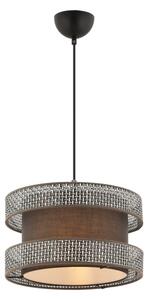 Lustr na lanku HALO 1xE27/60W/230V hnědá/šedá