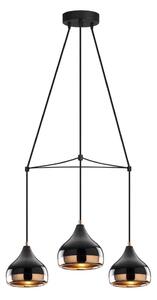 Lustr na lanku YILDO 3xE27/40W/230V černá/měděná
