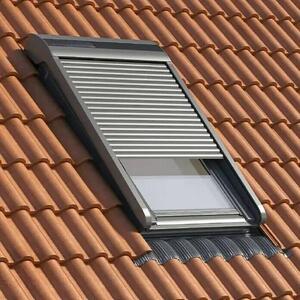 German Tepelně izolační roleta střešního okna / 78 x 118 cm / solární pohon / hliník / vnitřní montáž / antracit