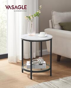 VASAGLE Příruční stolek - bílá/černá - 45x55x45 cm