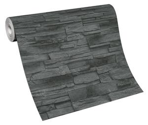 Vliesové tapety na zeď IMPOL 10395-10, rozměr 10,05 m x 0,53 m, ukládaný pískovec černý, Erismann