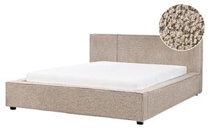 Postel Buklé MIRANDE 160 x 200 cm Taupe